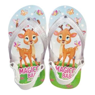 Imagem de Chinelo Menina Bebê Sandália Cervo Borboletas Magicc Baby