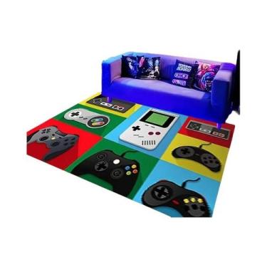 Imagem de Tapete De Jogo 3D Grande Para Meninos, Antiderrapante, Design De Contr