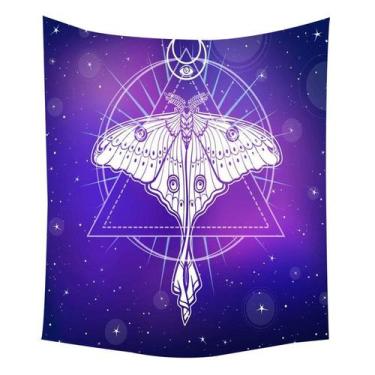 Imagem de Tapeçaria, borboleta, microtecido de parede, 150x150cm, estética de qu