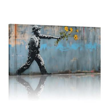 Imagem de Impressões de arte de parede Banksy, mural de parede Banksy, tela de arte de parede Banksy, impressões em tela extragrande, pôsteres e impressões Banksy - (25 x 50 cm) sem moldura de 10 x 20 polegadas