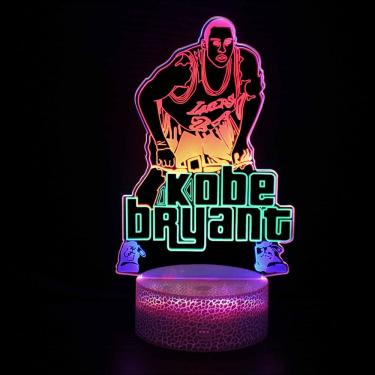 Imagem de Lâmpada de ilusão 3D Night Light Kobe Bryant Anime Decor