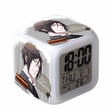 Imagem de Despertador Black Butlers Square LED Digital com despertador