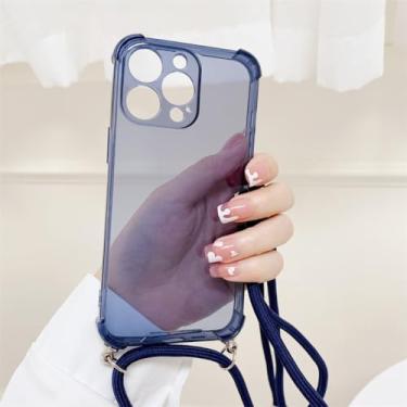 Imagem de Colar crossbody colhedores cabo transparente capa de telefone macia para iphone 13 12 pro max 11 x xr xs 7 8 plus se 3 capa à prova de choque, x6, para iphone se 2022