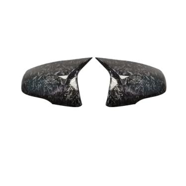 Imagem de Compatível com BMW X1 F48 X2 F39 Z4 G29 2GT F45 F46 F52 F40 Toyota Supra 2pcs preto brilhante asa lateral modificada tampa do espelho retrovisor(Forged Carbon Look)