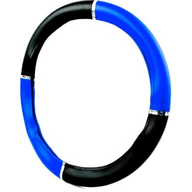 Imagem de Capa de Volante AZUL com Anel Cromado Universal