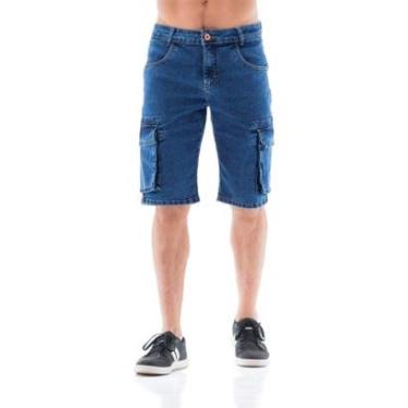 Imagem de Bermuda Jeans Masculina Arauto Confort Cargo-Masculino