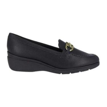 Imagem de Sapato Piccadilly Loafer Beth Anabela Feminino - Preto 39-Feminino