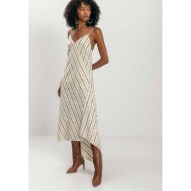 Imagem de Vestido Chá Linho Leve Listrado De Alças-Feminino