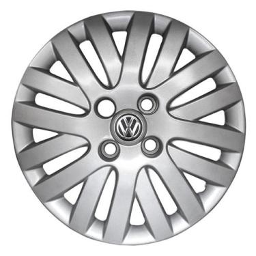Imagem de Calota Aro 14 009CA-PTA + Emblema Alumínio VW 3D - Garagem Online Grid