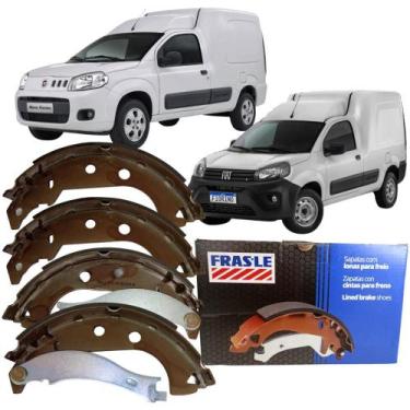 Imagem de Jogo de Sapatas Lonas Freio Traseiro Fiat Fiorino 1.4 8v Evo Frasle
