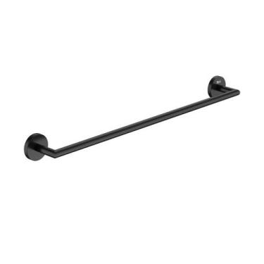 Imagem de Toalheiro de Barra 600mm Hotels Round Preto/Matte Black Roca