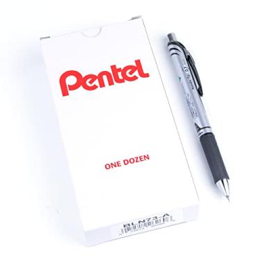 Imagem de Pentel Caneta De Gel Líquido Retrátil Energel Rtx, Linha Extra Fina, Ponta De Agulha, Tinta, Pacote Com 12 (Bln73-A) 12 Unidades (Pacote Com 1) Preto