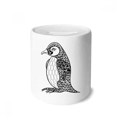 Imagem de DIYthinker Pinguim com tinta humana silenciosa caixa de dinheiro para bebê porta-moedas de cerâmica presente