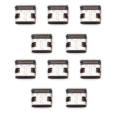 Imagem de MOOKEENONE 10 peças 24 pinos USB tipo C 3.1 USB-C conector fêmea tipo C, adaptador de tomada tipo C, módulo de suporte de placa PCB