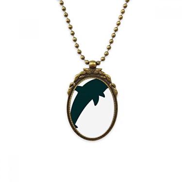 Imagem de Chaveiro com pingente de contas vintage de golfinho azul simplificado