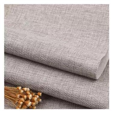 Imagem de Costura e Tecido Tecido De Algodão E Linho De Cor Sólida Material De Pano De Costura Por Jarda, Tecido De Costura De Artesanato DIY Tecido Bordado Para Estofamento Capa De Cadeira De Sofá (Color : Gr