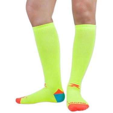 Imagem de Meia Cano Longo de Compressão Solid Muvin, Amarelo, 40 A 43