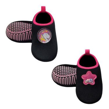Imagem de Kit Sapatilha Infantil Antiderrapante Magicc Kids S109 S111, 17/18