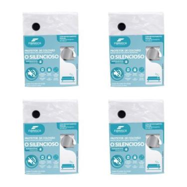 Imagem de Kit com 4 Capas Para Cama Casal - Não Faz Barulho - Fibrasca