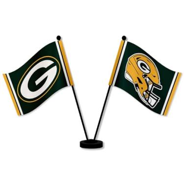 Imagem de WinCraft Bandeiras de mesa e mesa Green Bay Packers