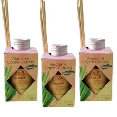 Imagem de 3 Aromatizador Ambiente Vareta Difusor Cheiroso Perfume Casa 100ml Odo