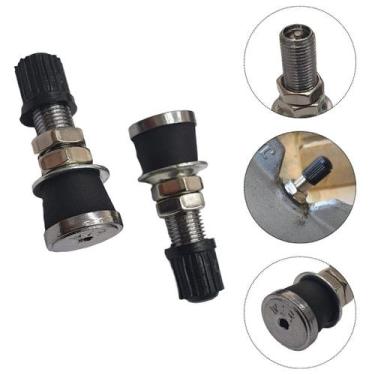 Imagem de Par Bico Válvula Para Roda De Liga Leve Moto Sem Câmara Par - BRAMAIS