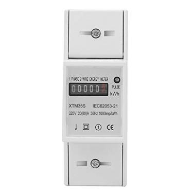 Imagem de Medidor Elétrico Montado Em Trilho Padrão DIN de 35 Mm, Largura Bipolar, Registro de 5+1 Dígito, IEC 62053-31, 220V, 20 (80) A, para Medição de Consumo de Energia