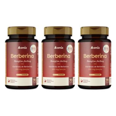 Imagem de Kit 3x - Berberina - 70 cápsulas - Omix