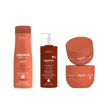 Imagem de Kit Shamp+Ativ Cresp+ Gel Alta Fixação+ Másc 500g - Arvensis