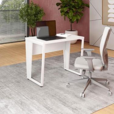 Imagem de Mesa Industrial Escritório 90cm x 60cm Pés Metal F5 Office - F5 Office