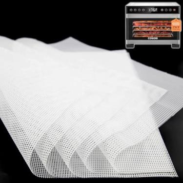 Imagem de GUCUJI Folhas de desidratador de silicone para COSORI CFD-P501-SUS, 25 x 23 cm, antiaderente, livre de BPA, pacote com 5 (tapetes de malha premium reutilizáveis para desidratadores de alimentos)
