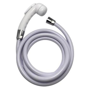 Imagem de Kit Ducha Manual Branca Cardal Com Mangueira PVC Branca Lisa - AC222K1