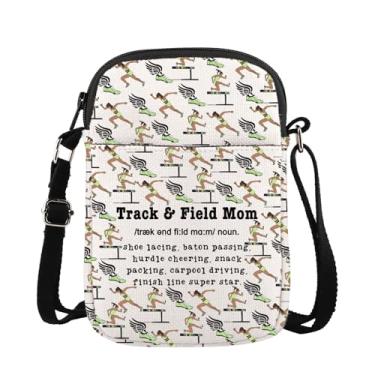 Imagem de WSNANG Bolsa tiracolo Track Field Mom Gifts Zipper Gifts Running Gifts Track Field Coach Appreciates Messenger Bag, Track Field Mom, Moderno