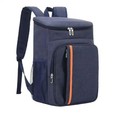 Imagem de Mochila Térmica 20L Impermeável para Praia e Trilha — Conserva Bebidas Geladas e Alimentos Frescos por Até 12h | Dobrável com Alças Confortáveis (AZUL)
