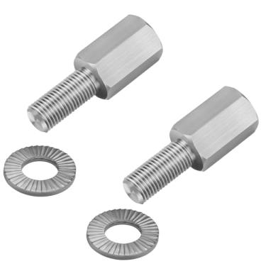 Imagem de 2 extensores de eixo de bicicleta atualizados, parafusos de extensão estabilizadores de aço inoxidável 304 para rodas de treinamento de bicicletas infantis de 12 a 50 polegadas