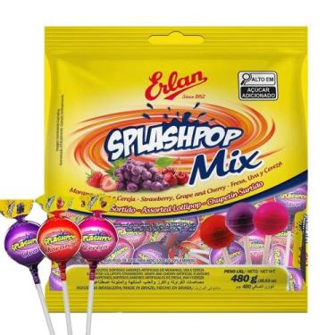 Imagem de Pirulito Erlan Splashpop Mix Sortido 480g