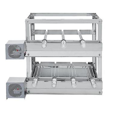 Imagem de Churrasqueira Grill TRIPLA Rotativa Inox - 7 Espetos Giratórios - ARTI