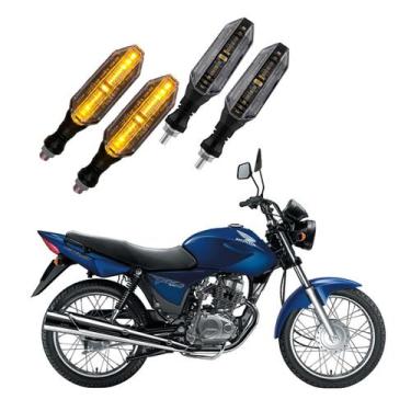 Imagem de KIT 4 Setas Esportivas Pisca de Led Modelo P26 Para Moto CG 150 TITAN 