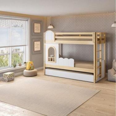 Imagem de Treliche Infantil Janela com Cerquinha e Led New Garden Casatema Natur