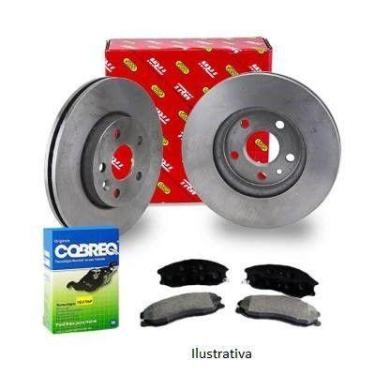Imagem de Kit par disco e pastilha de freio dianteiro - fit ex 2005 a 2008 / fit