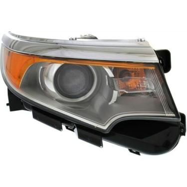 Imagem de Lâmpada esquerda direita LED luz diurna frontal LED conjunto de farol lâmpada de canto ampla compatível com EDGE 2011-2014 BT4Z13008A (esquerda)