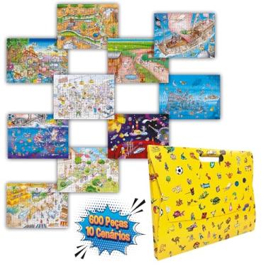 Imagem de Kit Quebra-Cabeça Infantil 10 Modelos – Histórias Clássicas e Temas Infantis | Brinquedo Educativo para Crianças e Família