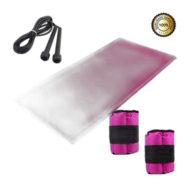 Imagem de Kit Para Treino Funcional Colchonete + Corda+ Caneleira 5Kg