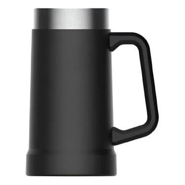 Imagem de Caneca Térmica Inox 710Ml Preta Cerveja Café Suco Gelada