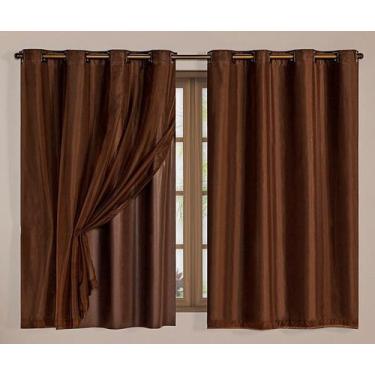 Imagem de Cortina Blackout PVC com Tecido Voil - 2,80 Largura x 1,60 Altura Vari