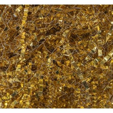 Imagem de Shunzar Papel cortado enrugado metálico, enchimento de caixa de presente, para embalagem, enchimento e enchimento de cestas de presente - Papéis desfiados e enchimento de embalagens para aniversário