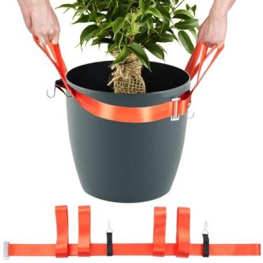 Imagem de Correias de elevação ajustáveis para, cinto móvel de vaso de jardim com ganchos de borda e alças seguras