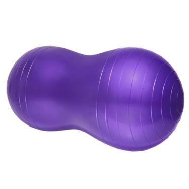 Imagem de Bola de Yoga Feijão Amendoim Peanut Pilates Fisioterapia Exercícios Ginástica com Bomba(ROXA)
