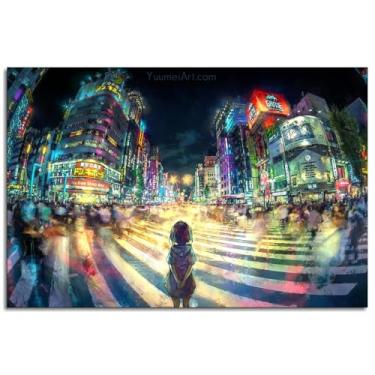 Imagem de Anime Girls Impressão em Tela Pintura Arte Trabalho Poster Arte de Parede Para Casa 1 Peça Decorações Noframed 30.5 cm x 20.3 cm