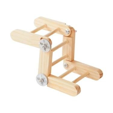 Imagem de MFMEXUL Escada para Pássaros, Poleiro para Papagaios, Suporte para Animais de Pequeno E Médio Porte, Diversão para Gaiolas, Presente, Ponte de Madeira Resiste